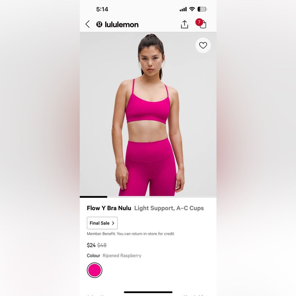 Lululemon Flow Y Bra Nulu